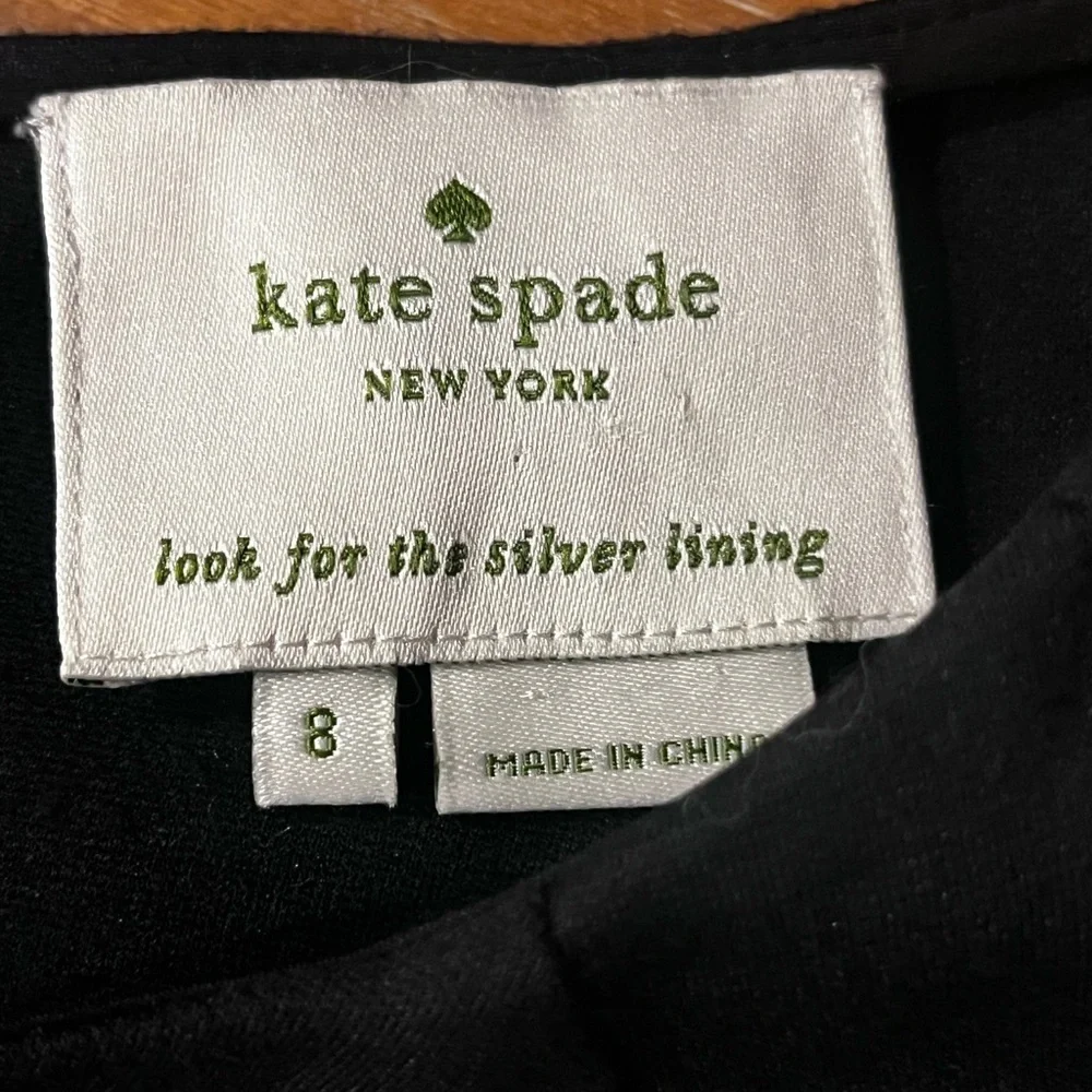 Kate Spade New York Black Cap Sleeve Sheath Dress - Size 8